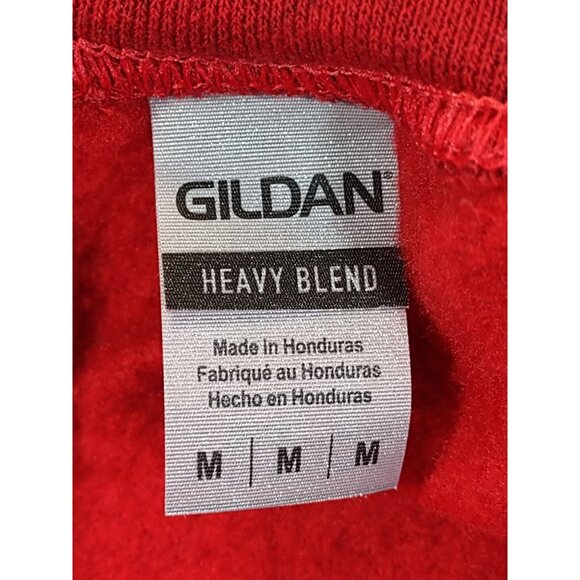 Gildan Sweatshirt Christmas Holiday Crewneck 50/50 Heavy Adult Size Medium - Picture 4 of 5